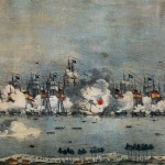 Batalla del lago de Maracaibo (Grabado de la época)